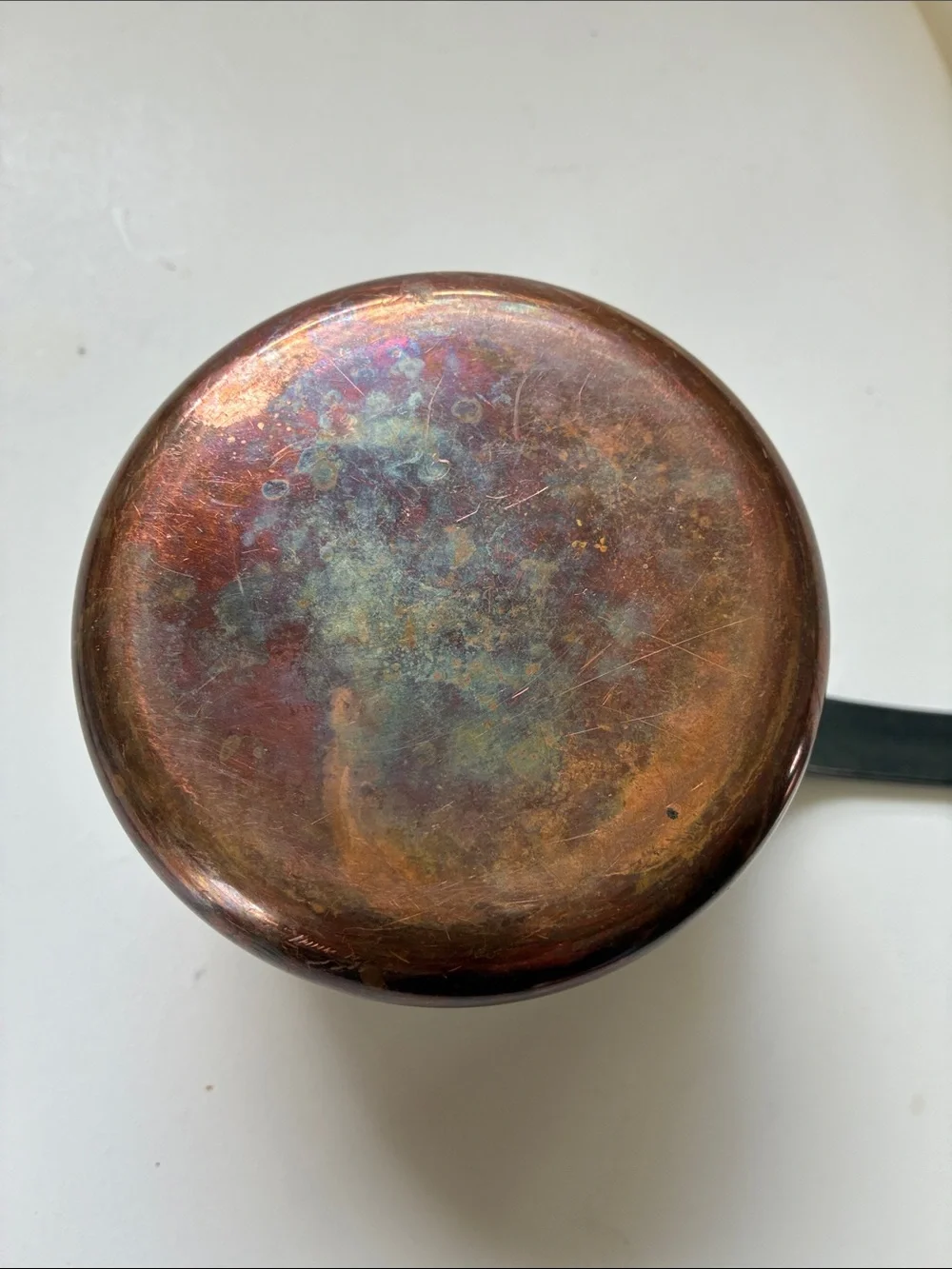 Vintage Baumalu France Copper Saucepan Cast Iron Handle